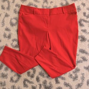 Loft red Marisa skinny pants